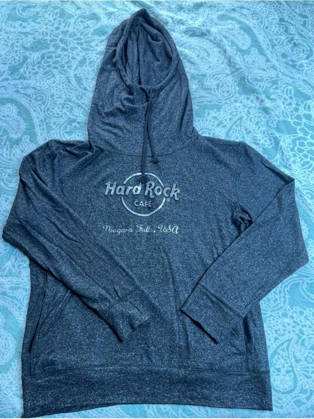 Hard Rock Cafe Charcoal Gray Logo Hoodie